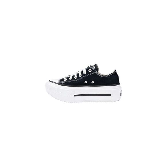 Converse Fabric Platform Sneakers Women Black and White - Picture 3 of 5
